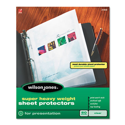 Acco Brands 21400 Wilson Jones Super Heavy Sheet Protector