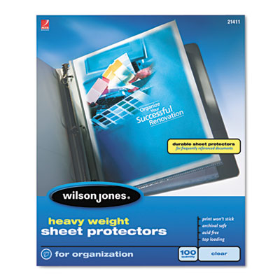 Acco Brands 21411 Wilson Jones Heavy Sheet Protector