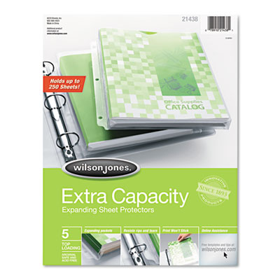 Acco Brands 21438 Wilson Jones Extra Capacity Sheet Protector