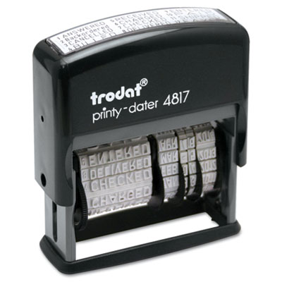 U. S. Stamp &  Sign E4817 Trodat Economy 12-Message Date Stamp