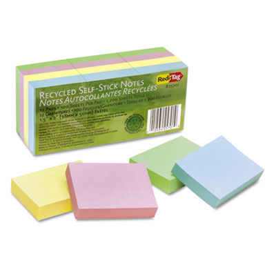 Redi-Tag 25701 100% Recycled Self-Stick Notes