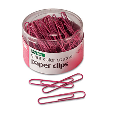 Officemate 08908 Pink Coated Paper Clips