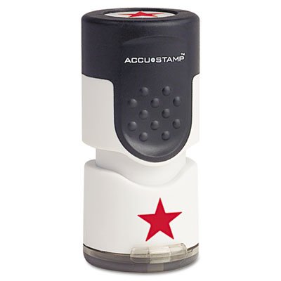 Cosco 030726 Accustamp Pre-Inked Round Stamp with Microban
