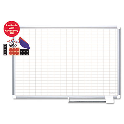 Bi-Silque Visual Communication Products CR0830830A MasterVision Grid Platinum Plus Dry Erase Board