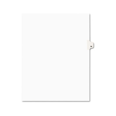 Avery 01034 Preprinted Legal Index Tab Dividers with Black and White Tabs