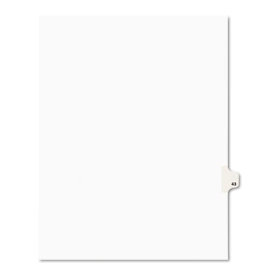 Avery 01043 Preprinted Legal Index Tab Dividers with Black and White Tabs