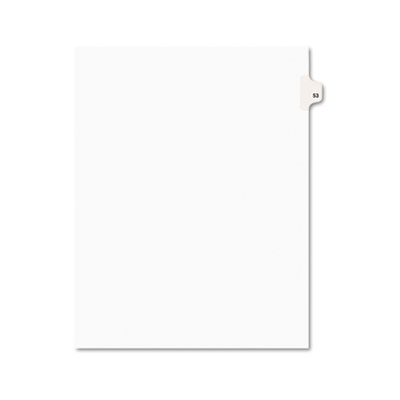 Avery 01053 Preprinted Legal Index Tab Dividers with Black and White Tabs