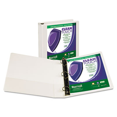 Samsill 16257 Clean Touch Locking D-Ring Antimicrobial Protected View Binder