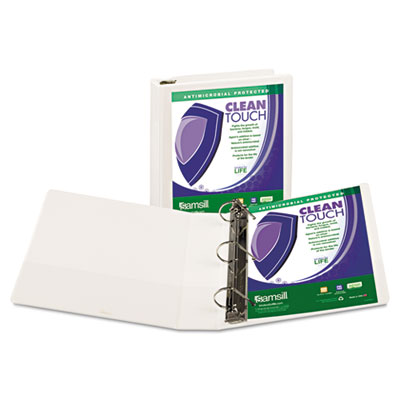 Samsill 16267 Clean Touch Locking D-Ring Antimicrobial Protected View Binder