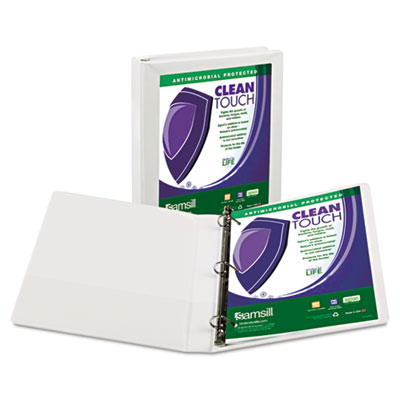 Samsill 16237 Clean Touch Locking D-Ring Antimicrobial Protected View Binder