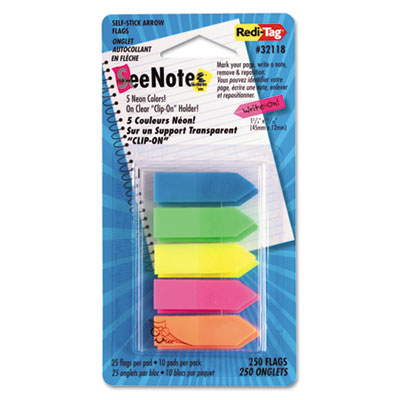 Redi-Tag 32118 SeeNotes Arrow Flags on Clip