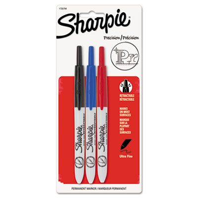 Sanford 1735794 Sharpie Retractable Ultra Fine Tip Permanent Marker