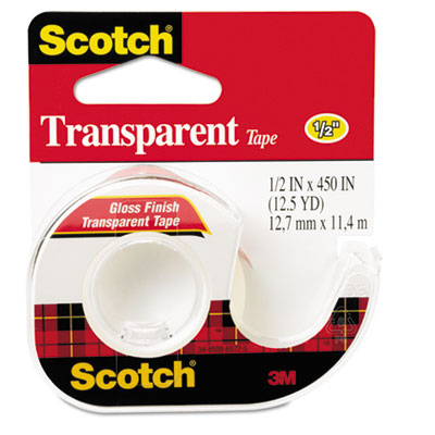 3M 144 Scotch Transparent Tape In Handheld Dispenser
