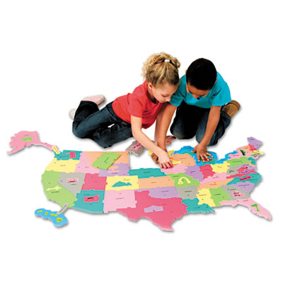 Xstamper 4377 Creativity Street WonderFoam Giant U.S.A. Puzzle Map