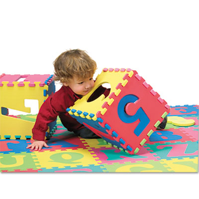 Xstamper 4390 Chenille Kraft WonderFoam Letters and Number Puzzle Mat