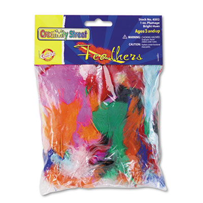 Xstamper 4502 Creativity Street Chenille Kraft Bright Hues Feather Assortment