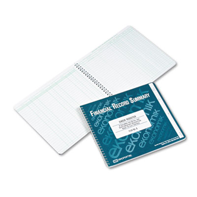 Ekonomik Wirebound Check Register Accounting System