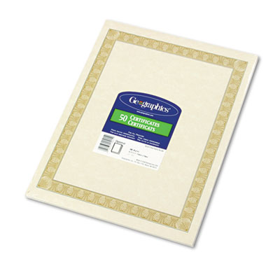 Geographics 21015 Archival Quality Parchment Certificates
