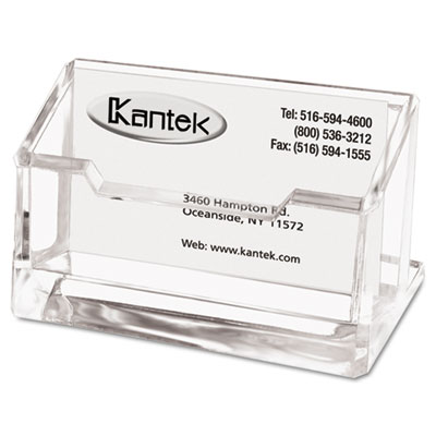 Kantek AD30 Clear Acrylic Business Card Holder