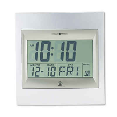 Howard Miller 625236 TechTime II Radio-Controlled LCD Wall or Table Alarm Clock