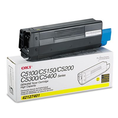 Okidata 42127401 Yellow Toner (Type C6) Cartridge