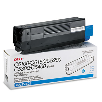 Okidata 42127403 Cyan Toner (Type C6) Cartridge