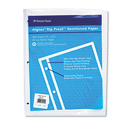 Rediform 20122 National Brand Rip Proof Reinforced Filler Paper