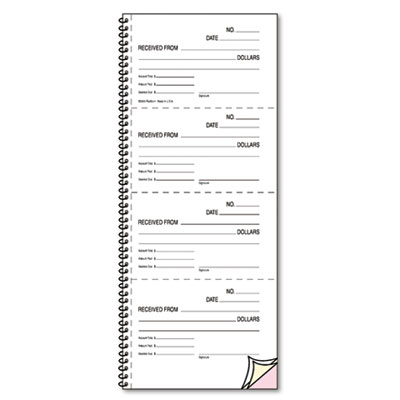 Rediform 23L117 Money and Rent Unnumbered Receipt Book