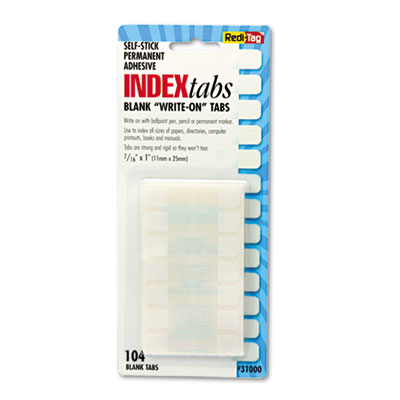 Redi-Tag 31000 Easy-To-Read Side-Mount Self-Stick Plastic Index Tabs