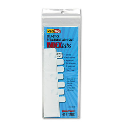 Redi-Tag 31010 Easy-To-Read Side-Mount Self-Stick Plastic Index Tabs