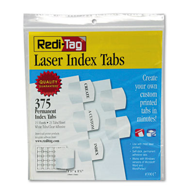 Redi-Tag 39017 Laser and Inkjet Printable Index Tabs