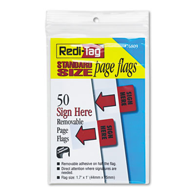 Redi-Tag 76809 Removable/Reusable Standard Page Flags Value Pack