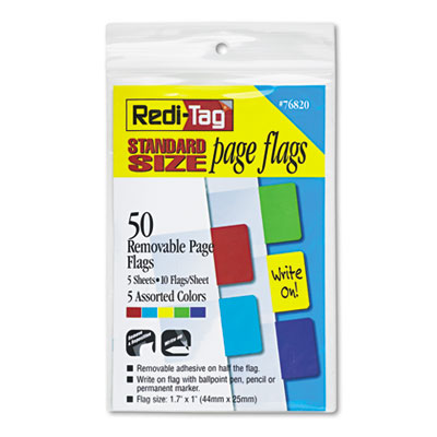 Redi-Tag 76820 Removable/Reusable Standard Page Flags Value Pack