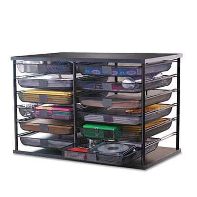 Rubbermaid 1735746 12-Compartment Organizer with Mesh Drawers