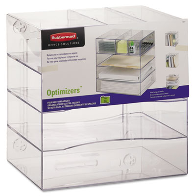 Rubbermaid 94600ROS Optimizers Multifunctional Four-Way Organizer with Drawers