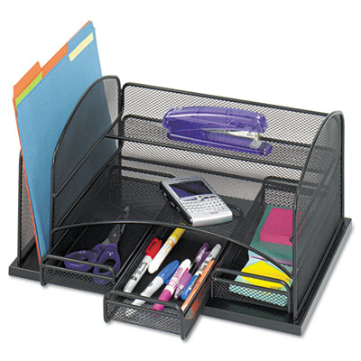 Safco 3252BL Onyx Organizer with Three Drawers