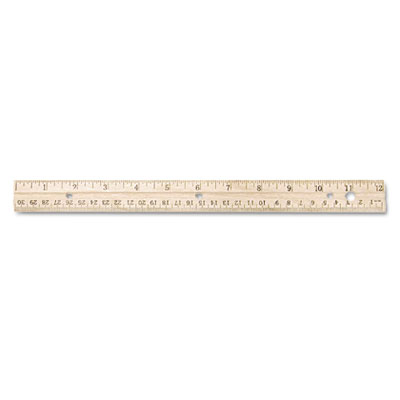 Acme United 10702 Westcott Three-Hole Punched Wood Ruler