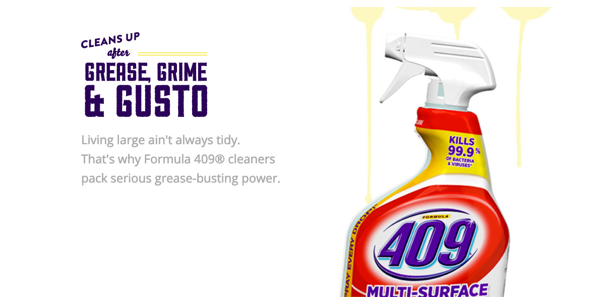 Formula 409 Products - Degreaser, Stone, Steel, Carpet, MultiSurface Cleaners