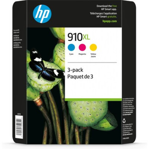 HP 910XL 3-Pack Ink Cartridges (3YM86BN)