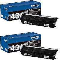 Brother TN436BK Super High-Yield Toner, 6,500 Page-Yield, Black - 2 Pack