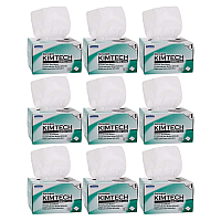 Kimberly-Clark Professional QLZSTWUH Kimtech Science KimWipes Delicate Task Wipers, 4.4 x 8.4 in. 1-ply, 9 Box of 286