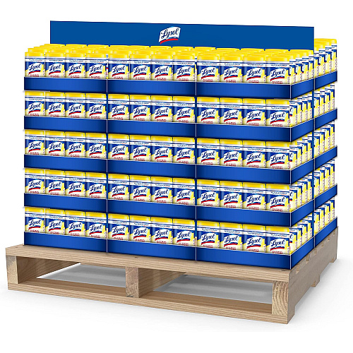 Lysol Disinfectant Wipes, Multi-Surface Cleaning Wipes, For Disinfecting and Cleaning, Lemon and Lime Blossom, 1 Pallet of 75 Cartons, 450 Canisters Total