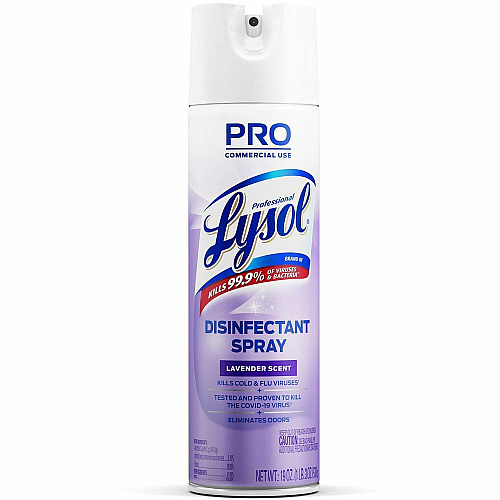 Lysol&reg; Professional Lavender Disinfectant Spray 19 oz Pallet, 85 Cartons, 1,020 Total