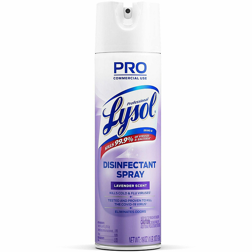 Lysol&reg; Professional Lavender Disinfectant Spray 19 oz Pallet, 85 Cartons, 1,020 Total