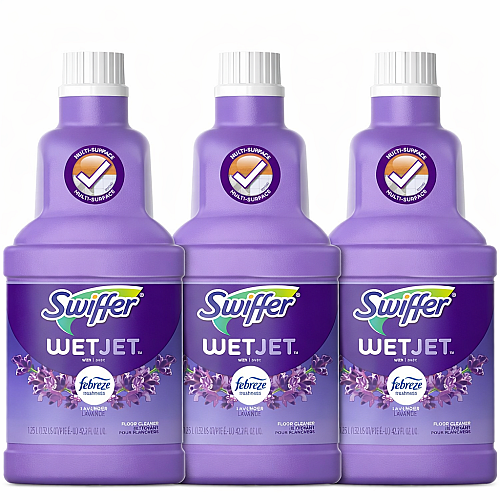 Swiffer WetJet Floor Cleaner Refill Lavender 3-Pack