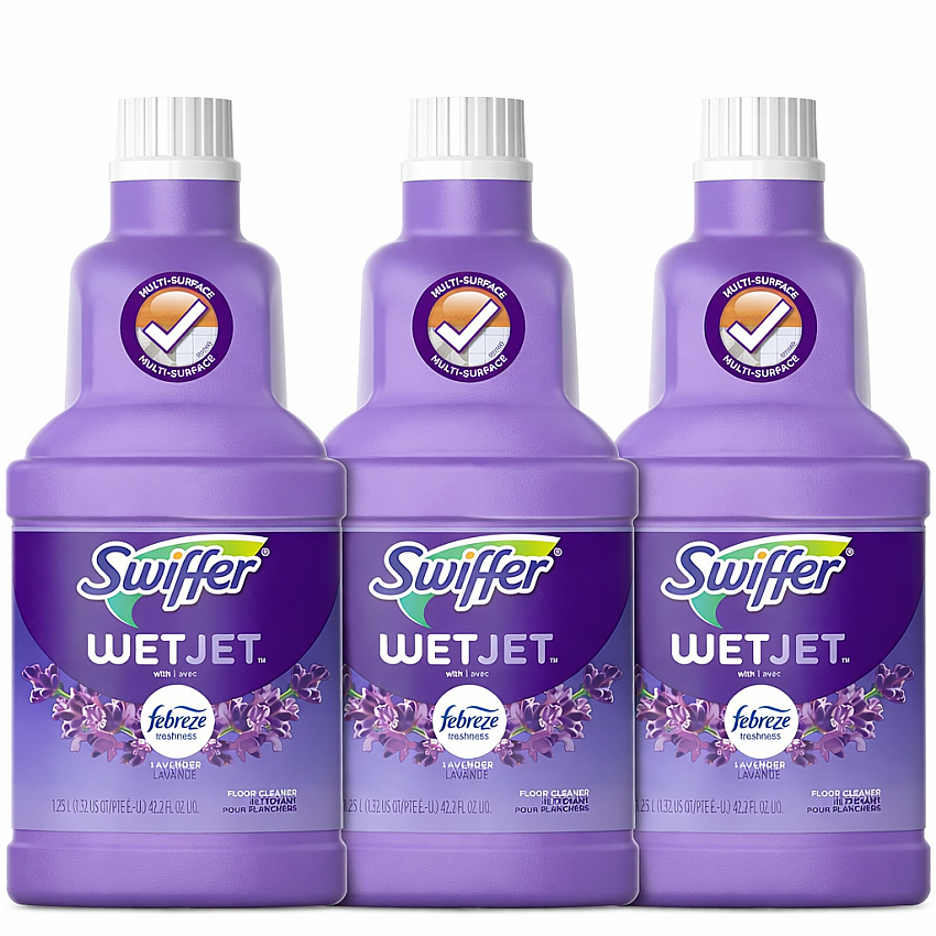 Swiffer WetJet Floor Cleaner Refill Lavender 3-Pack