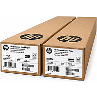 HP Wide Format Universal Bond Paper 24 in x 150 ft, 2 Roll Bundle 4.2 mil - 80 gsm, 21 lbs 2in core