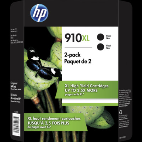 HP 910XL 2-Pack Ink Cartridges (3JB42BN)