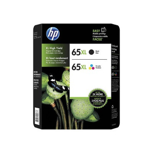 HP 65XL High Yield Black/Tri-color Ink Cartridges