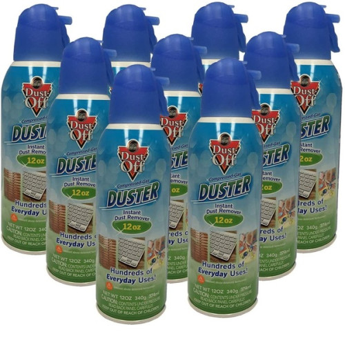 DustOff Disposable Compressed Air Duster, 12 oz Can (DPSXL12) 9 Pack